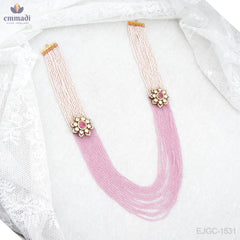 Siya Victorian Long Necklace in Pink