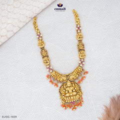 Rada Bai Pagadam Silver Nakshi Necklace