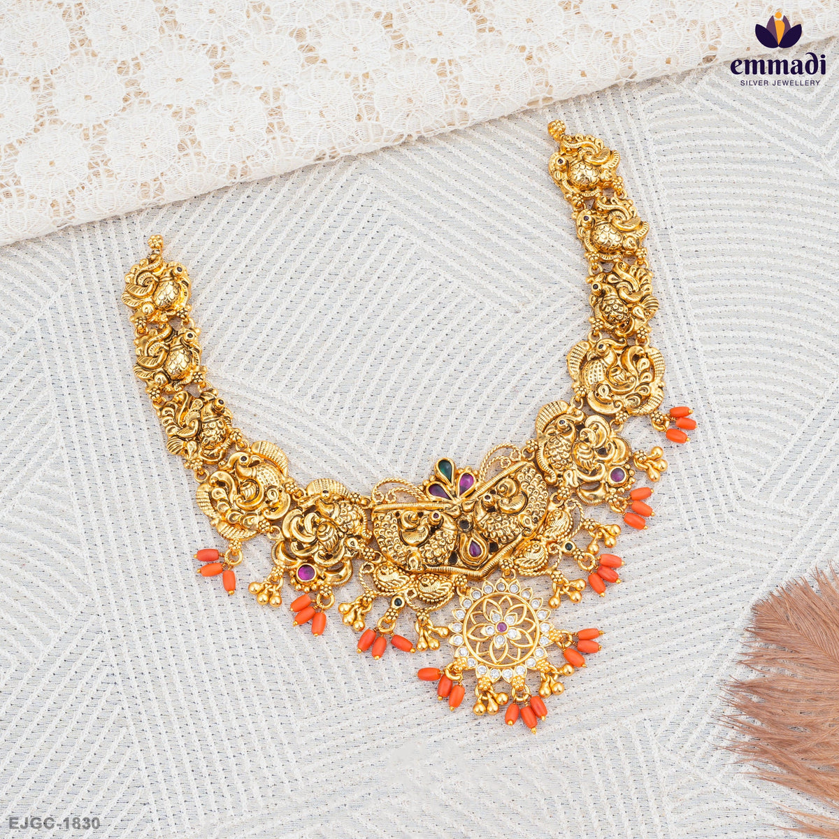 Radha Bai Pagadam Collection: Necklace Nakshi