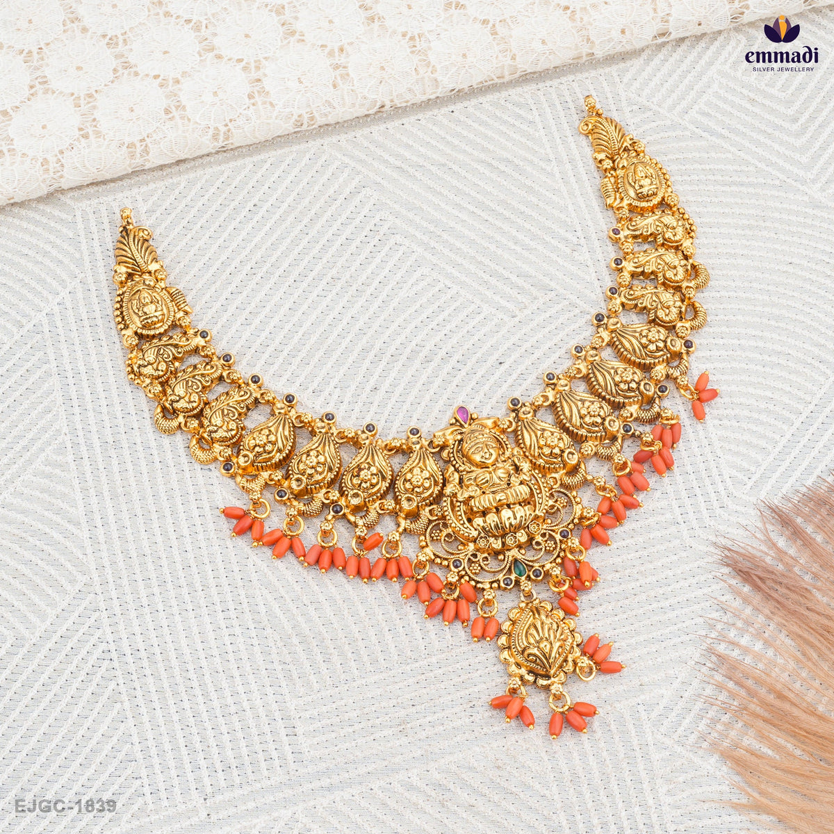 Resham Pagadam Multi Nakshi Necklace