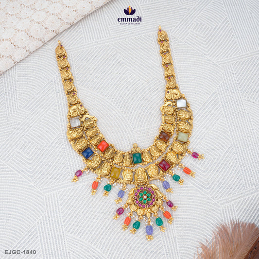 Resmi Jat Pagadam Long Necklace Kundan